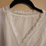 White Lace Swiss Dot Cottagecore Medium Blouse Photo 5