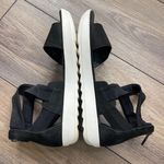 Eileen Fisher Kash Tumbled Nubuck Leather Sneaker Sandal Black Women's Size 8M Photo 2