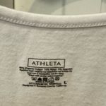 Athleta  Ruched Side Rib Knit Tank Top White Size L Photo 7