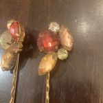 2 Rhinestone Bobby Pins hair clips Pink Photo 1