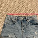 PacSun  High Rise Jean Mom Shorts Light blue Wash Lightly Distressed- Size 28 Photo 7