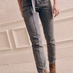 Sézane Sezane Maxime Belted Exposed Button Fly Jeans Gray Size FR 38 US 6 Photo 6