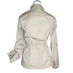 Active USA Women's Aviator Beige/Tan Utility Roll Tab Sleeve Canvas Jacket S Photo 1