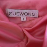 Sue Wong Pink & Silver Lace Embellished Sheath Cocktail Dress Photo 7