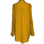 st. john's bay  Women's XL‎ Yellow Long Sleeve Eyelet Button Down Blouse Photo 2