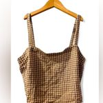 Madewell Square-Neck Supercrop Tank Top in Plaid Photo 1