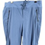 Athleta  Trekkie North Jogger Pants Light Blue Zip Pockets Travel Size 14 Tall Photo 1
