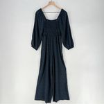 Madewell  Lucie Tie-Back Long-Sleeve Jumpsuit‎ in Carmine Floral Wide Leg Photo 2