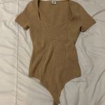 Abercrombie & Fitch Beige Ribbed Bodysuit Photo 0