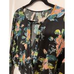 Xhilaration Y2K Peasant‎  Womens Floral Print Boho Wrap Crop Top Blouse Size L Photo 1
