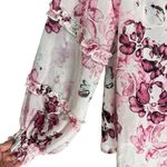 American Rag NWT  Boho‎ Floral Peasant Sheer Blouse Top Size Small Photo 5