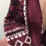 Moth Fringed Tassel Vera Cardigan Burgundy Anthro Purple Size L Photo 3