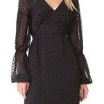 Club Monaco  black Jowdie polka dot wrap dress size 6 Photo 0
