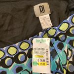 NWT womens size 12P 12 Petite DJ & Co skirt black circles print abstract vintage Blue Photo 2