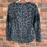DSG womens animal print mesh sleeve detail crew neck sweatshirt gray small Photo 4