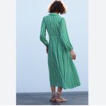ZARA  Green Geometric Long Sleeve Dress Photo 1