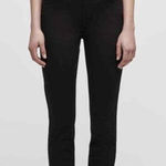 L'Agence Rachel High Rise Slim Straight Jean In Black Noir Size 26 Photo 0