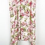 J.Jill Pebble Floral Hydrangea Garden Dipped Hem Lined Front Button Dress Large Photo 7