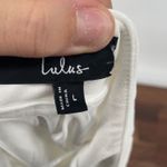 Lulus Wide Leg Palazzo Pants Cream Size L Polyester Spandex Flowy Photo 2