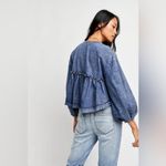 Free People ❤️ charlotte denim blouse Photo 3