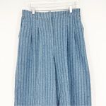 House of Harlow NWT  1960 Wide Leg Textured Pants L Blue Photo 2