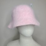 Angora Rabbit Blend Fuzzy Bucket Hat Winter Warm Fuzzy Y2K Pink Photo 0
