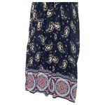 Anthropologie  Kindred Dress Womens Medium Blue Boho Paisley Maxi Embroidered Photo 7