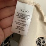 ALC Frank A.L.C. Cody Leopard Print Silk Dress Mini Black White High Neck Sleeveless 2 Photo 3