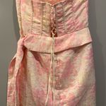 Storia Jacquard Strapless Corset Back Cocktail Dress Photo 5