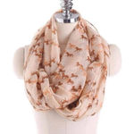 Boutique Brand New Womens  Horse Equestrian Print Lightweight Infinity Scarf Photo 0