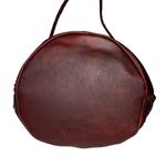 Brown Leather Mahogany Basket Weave Purse Made in Mexico Photo 7