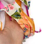 Maaji  Reversible One Piece Swimsuit Floral Striped Pink Orange White M Photo 8