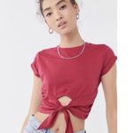 Urban Outfitters WHITE Tie-Front Crop Top Photo 0