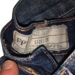 Free People  denim embroidered cut off shorts Sz 26 Photo 2