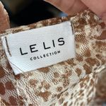 Le lis  | Animal Print Sheer Cropped Peplum Top Sz S Photo 4