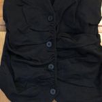 EXPRESS Design Studio Black Ruched Front Vest 2 Photo 1