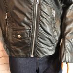H&M Faux Leather Black Classic Style Moto Jacket Large 12 Photo 4