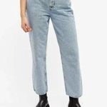 Good American Good 90's Duster Crop Straight Leg Jeans Indigo 101 Size 14/32 Photo 0