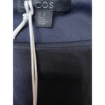 COS  Asymmetrical Drape Twist Long Sleeve Top Navy Blue Size M Photo 1