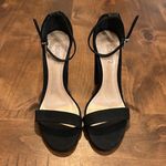 Schutz  Black Suede Block Heel Ankle Strap Heels Size 9 Photo 1