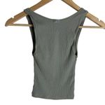 SKIMS Gray Cotton Ribbed Sleeveless Cropped Casual Tank Top Size XS Photo 4