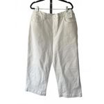 Madewell The Perfect Vintage Wide-Leg Crop Jean - White, Size 33P Photo 2