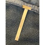 Free People Women Medium Joey Cropped Hoodie Midnight Blue Boxy Fit Pocket Photo 4