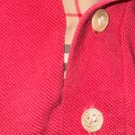 Burberry  London Slim Fit Polo Shirt Womens Red Embroidered Logo Size Small Photo 7