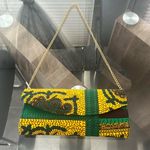 NEW Handmade Ankara Clutch Bag, Yellow/Green (No tags) Yellow Photo 0