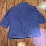 Victoria Jones Vintage Blue embroiled floral Button-Up Shirt top woman’s 1X 90s Photo 2