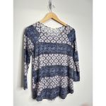 Love Delirious Maternity‎ Shirt Womens Long Sleeve Size Small Blue Photo 3