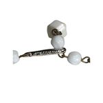 Mid Century White Milk Glass W.Germany Vintage Women’s Costume Jewelry Necklace White Photo 5