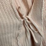 Sabo Skirt  womens Large knit wrap sweater dress elle tie waist pink v neck Photo 9