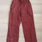 Motel NWT Lirura Casual Trouser In Maroon Stripe Photo 2
